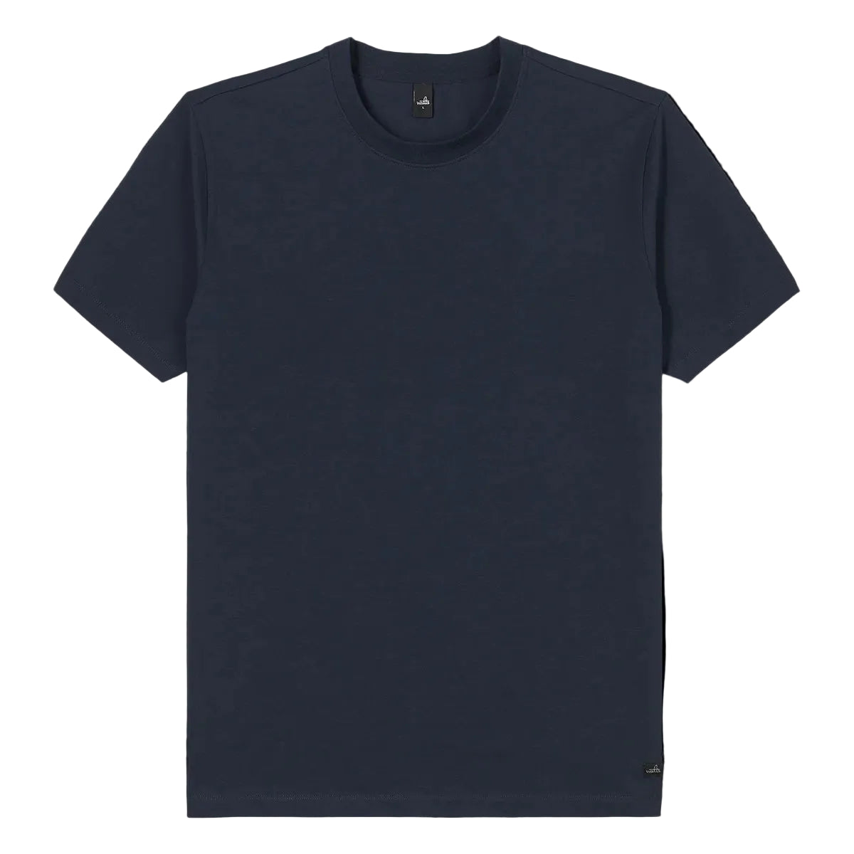 WAHTS jersey stretch T-shirt in deep navy, crew neck, short sleeves