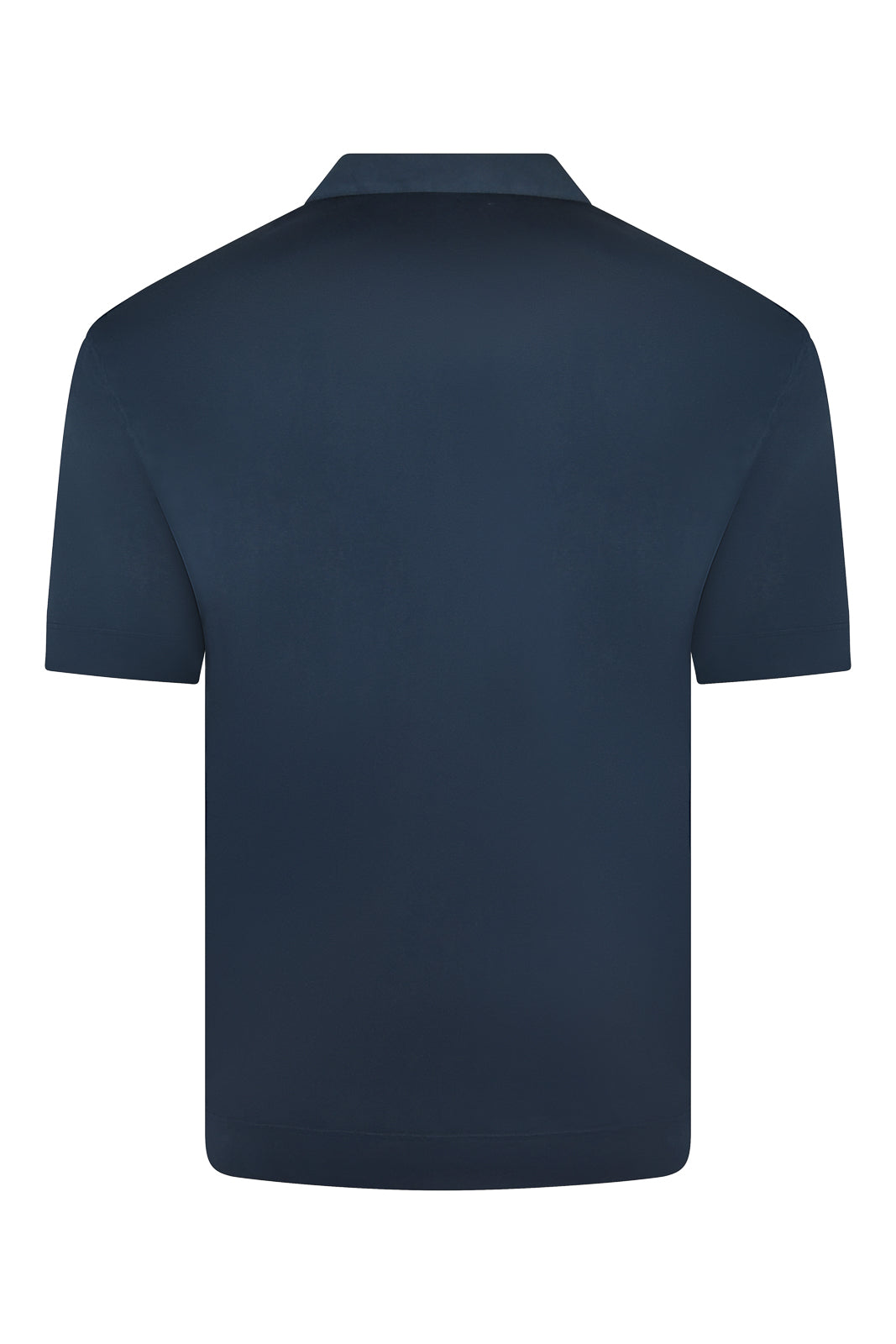 Zattura relaxed fit Cuban shirt in navy, back view