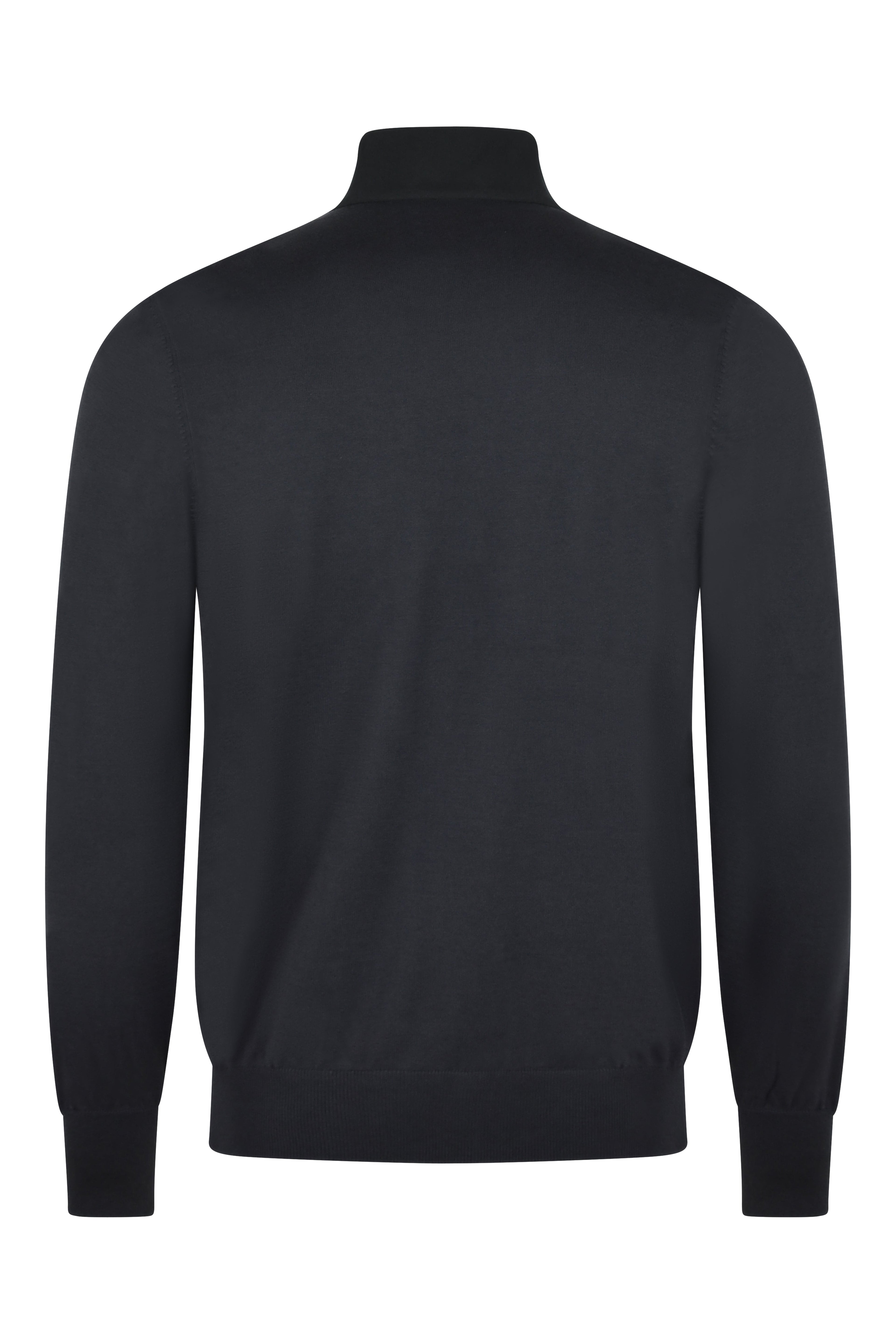 Dark graphite hybrid jacket back view with ribbed hem