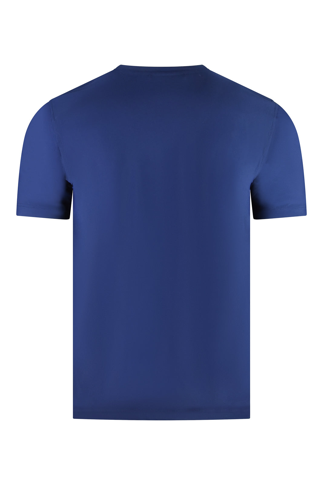 Corneliani travel tech short sleeve stretch T-shirt, blue, back view