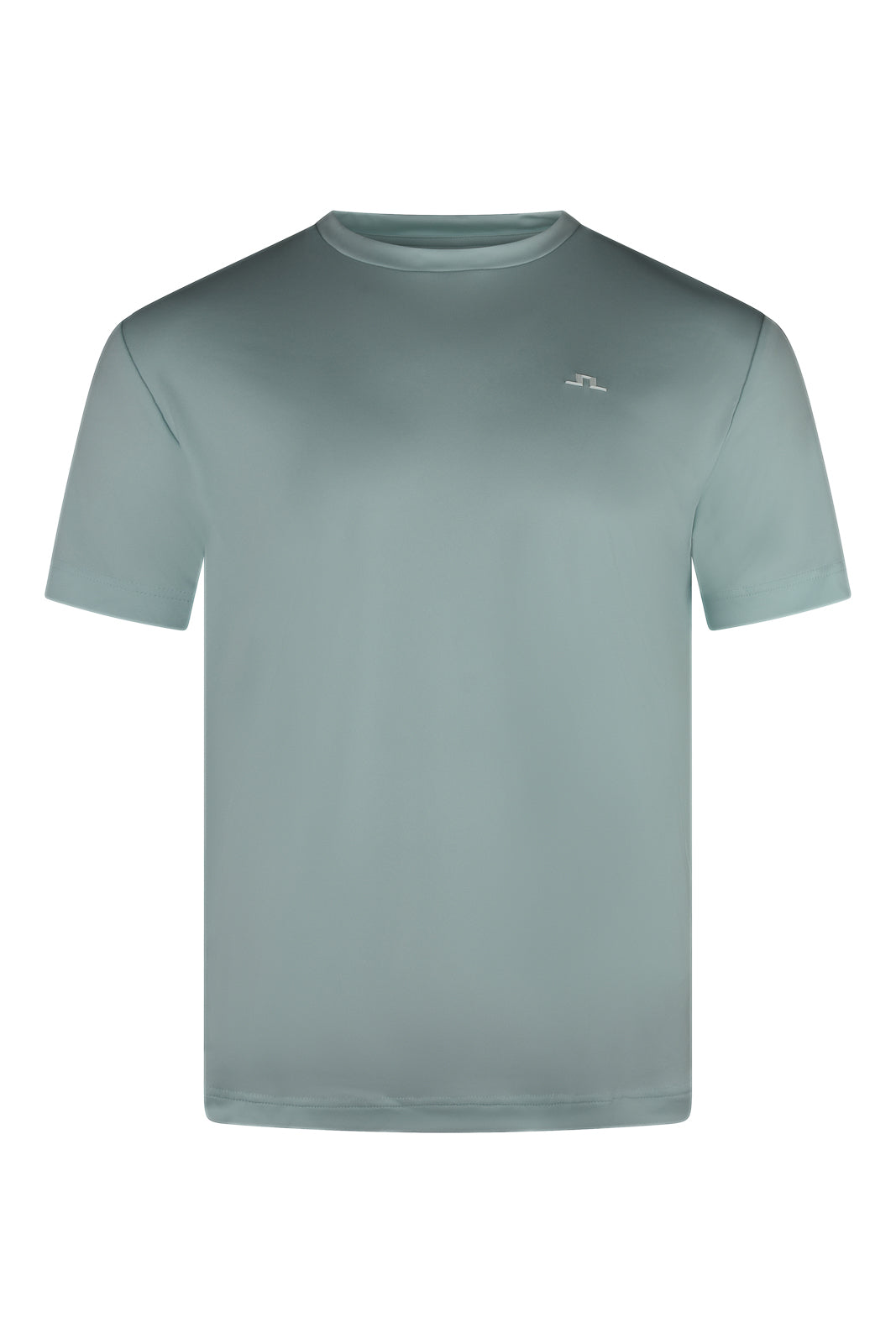 Light sky blue short-sleeve active T-shirt with small chest logo