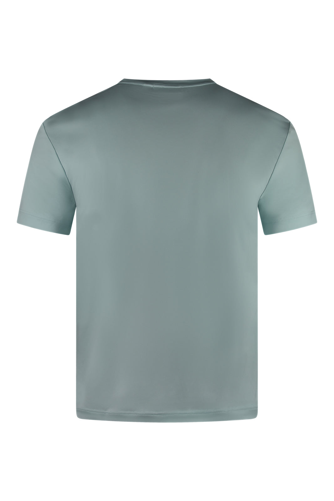 Light sky blue short-sleeve active T-shirt, crew neck, back view
