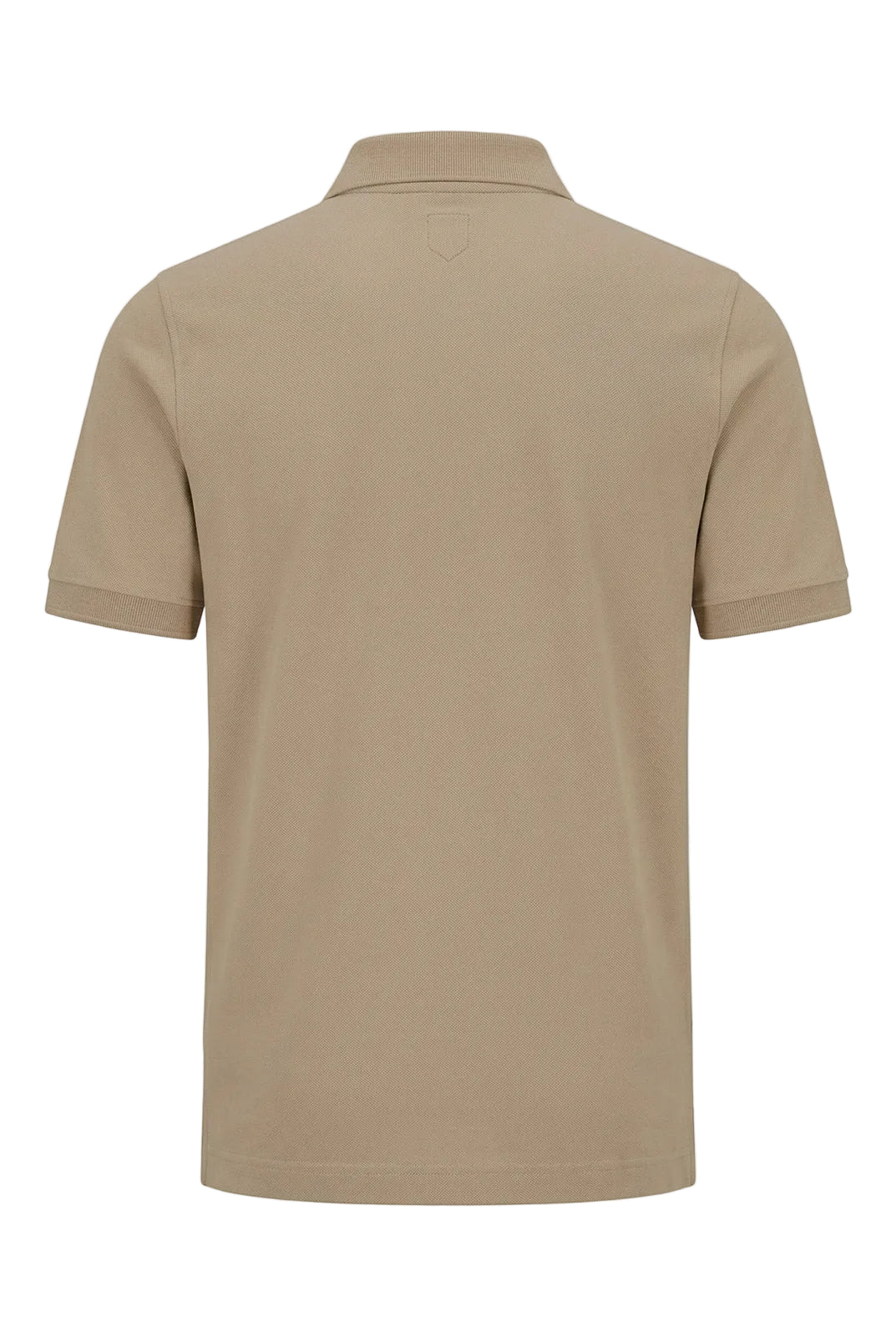 Beige polo shirt on a white background