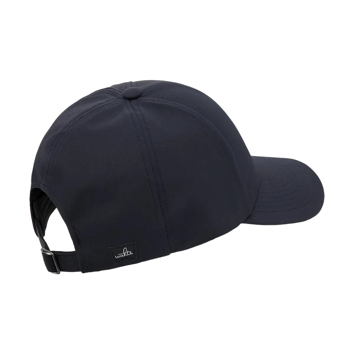 Navy blue cap with a brand logo on a white background
