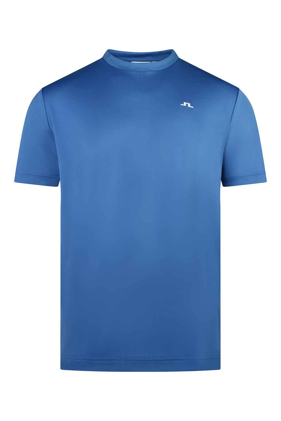 Men's blue active short-sleeve T-shirt with small chest logo