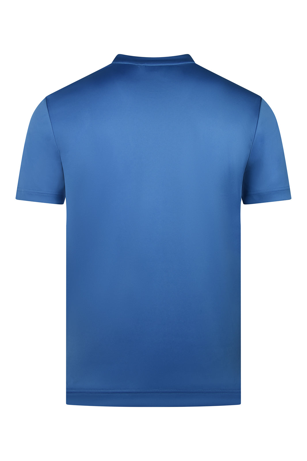 Men's blue active short-sleeve T-shirt, back view