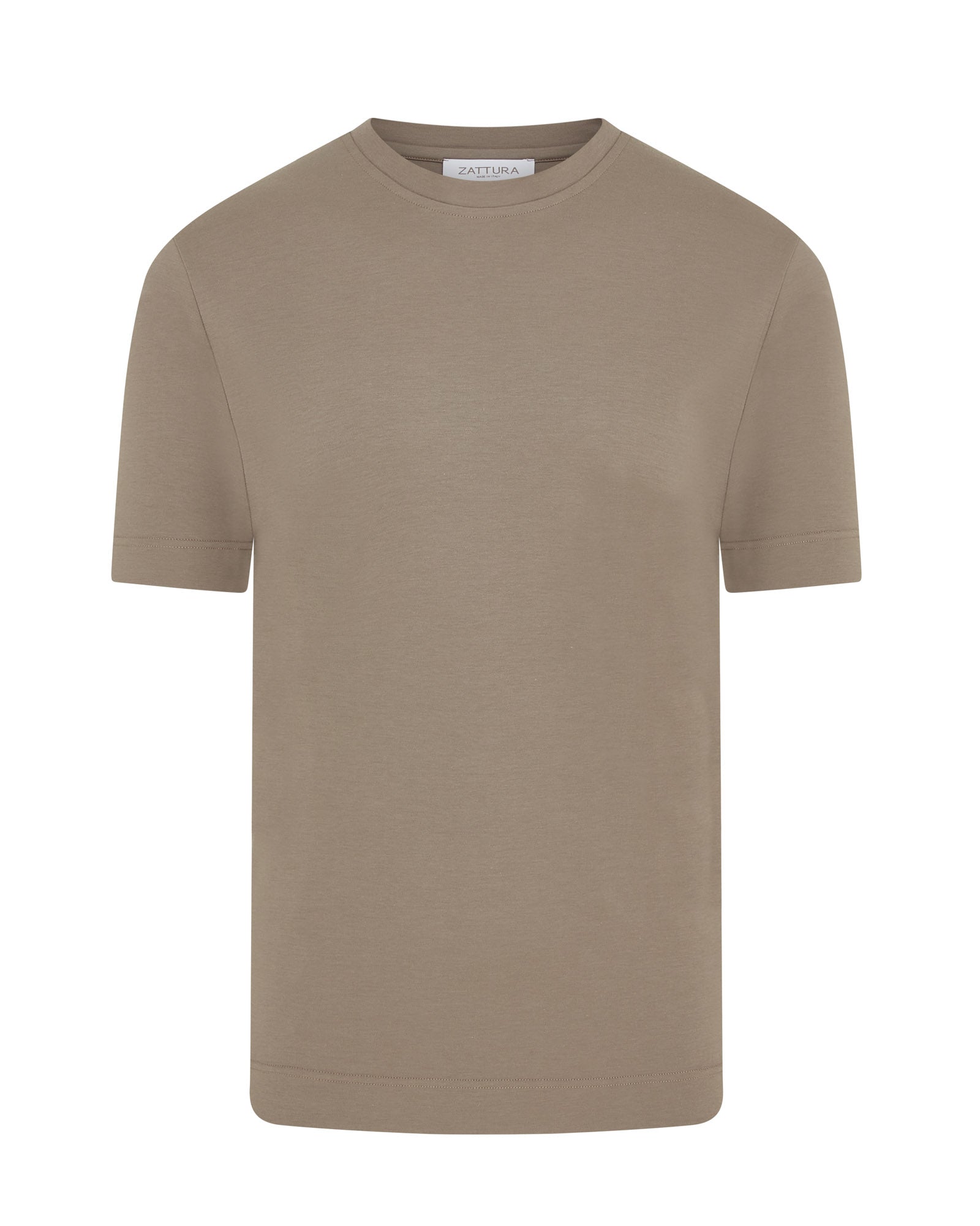 Zattura supima cotton t-shirt, short sleeve crew neck, mushroom