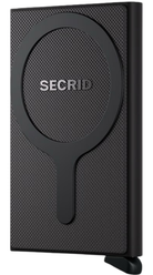 Secrid Cardprotector for MagSafe in black with textured surface and circular magnetic panel