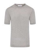 Short-sleeve t-shirt in grey marl with crew neck and straight hem