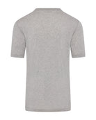 Short-sleeve t-shirt in grey marl with crew neck and plain back