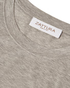 Grey marl t-shirt crew neck with ZATTURA brand label
