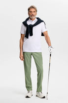 White J.Lindeberg Tour Tech polo shirt, short sleeves, polo collar, side vents