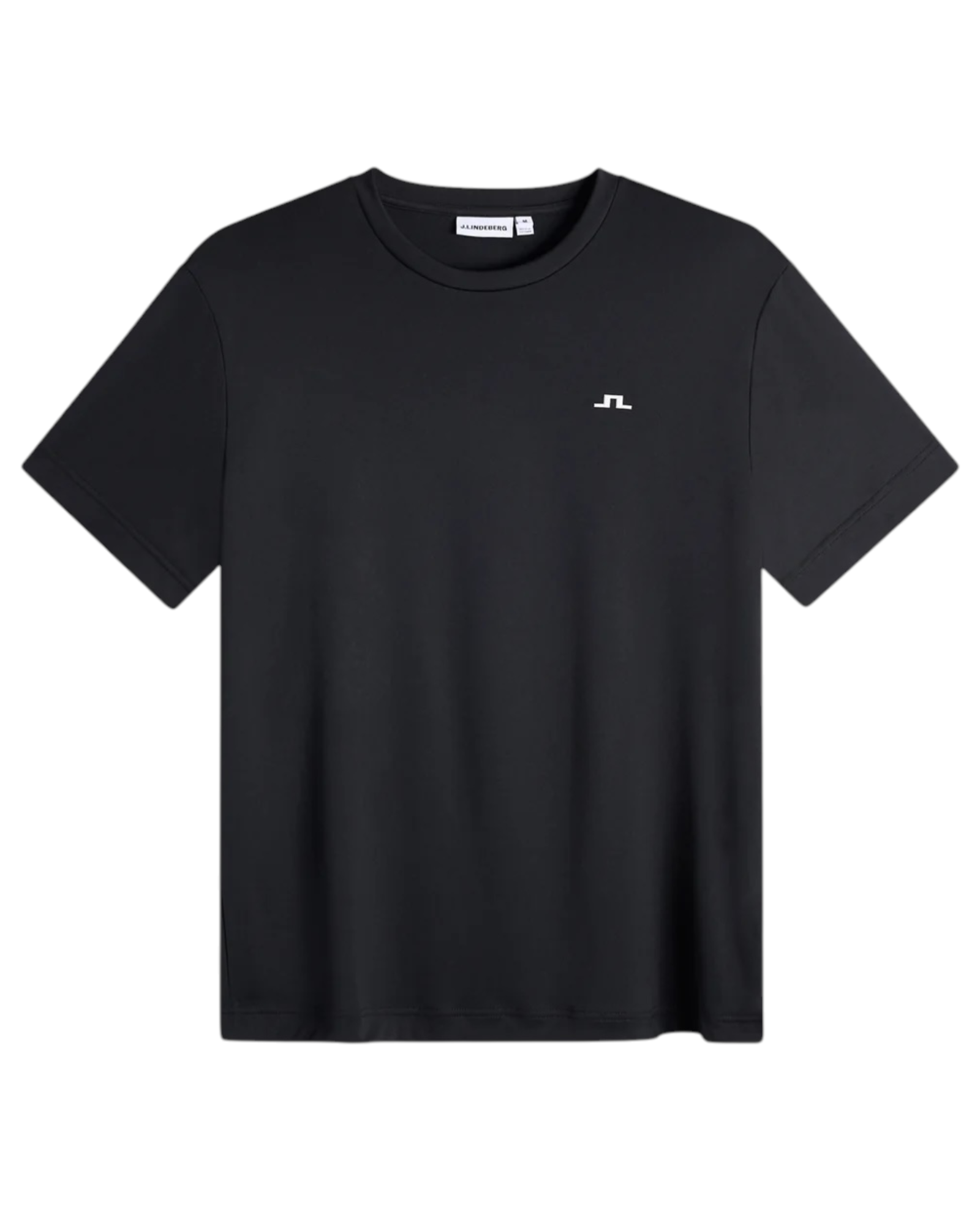 J.Lindeberg Ade black crewneck T-shirt with small chest logo