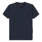 Deep navy jersey stretch T-shirt with crew neck and short sleeves