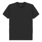 Black stretch jersey T-shirt, crew neck with short sleeves