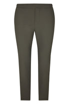 Ferilli tech stretch sport pants in taupe brown, tapered leg, elastic waistband