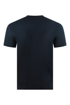 Navy crew-neck short-sleeve T-shirt, plain back view