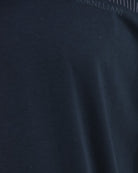 Navy T-shirt fabric detail, smooth surface