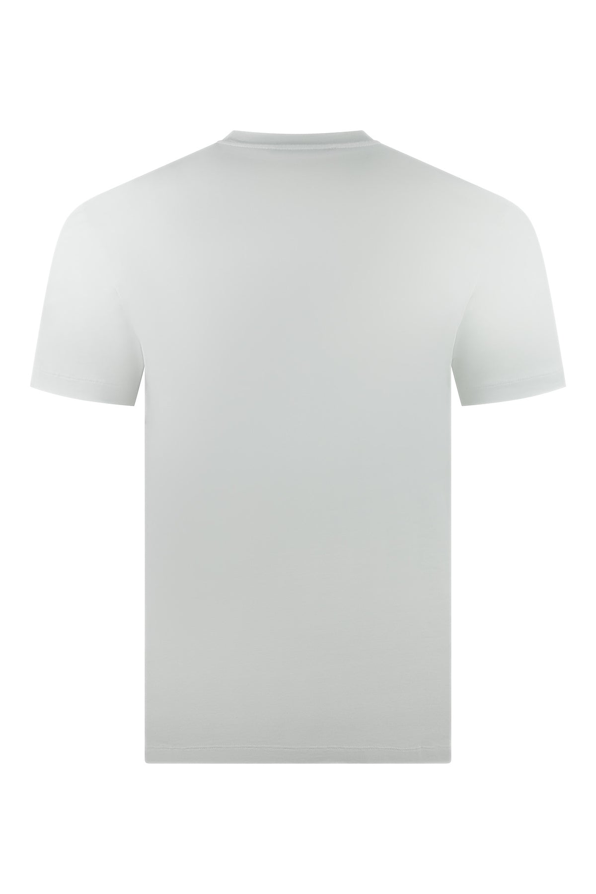 Corneliani white short-sleeve T-shirt, plain back