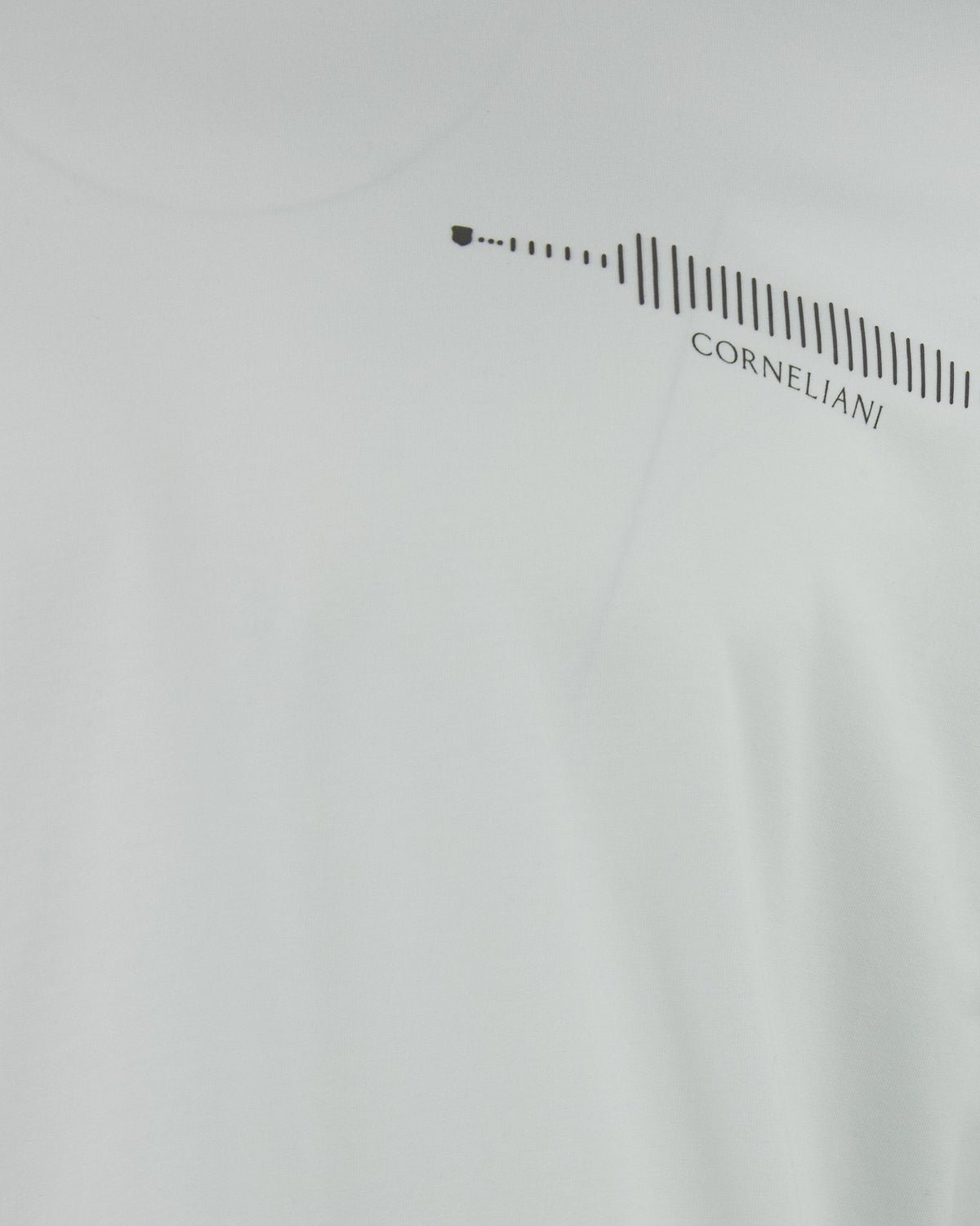 Corneliani white short-sleeve T-shirt with chest frequency logo