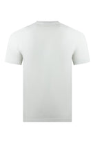 Light grey short-sleeve T-shirt, back view