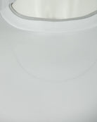 Light grey T-shirt with ribbed crew neck and double collar trim