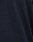 Corneliani navy merino knit fabric texture, quarter-zip jumper