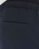 Navy elastic waistband and stitched back pocket panel