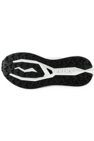 Rubber outsole for waterproof running shoes with deep tread and white logo