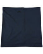 Navy neck gaiter with small J.Lindeberg logo at center
