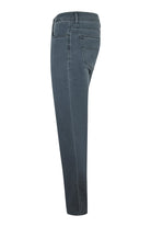 Tramarossa stretch denim jeans, grey wash, side view with five-pocket styling