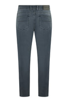 Tramarossa stretch denim jeans, grey wash, back view with button closure