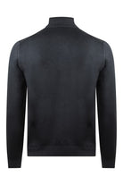 Zattura charcoal quarter-zip jumper, showing the plain back and ribbed hem