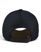 Canali tech weave cap with adjustable strap and metal clasp, dark navy.