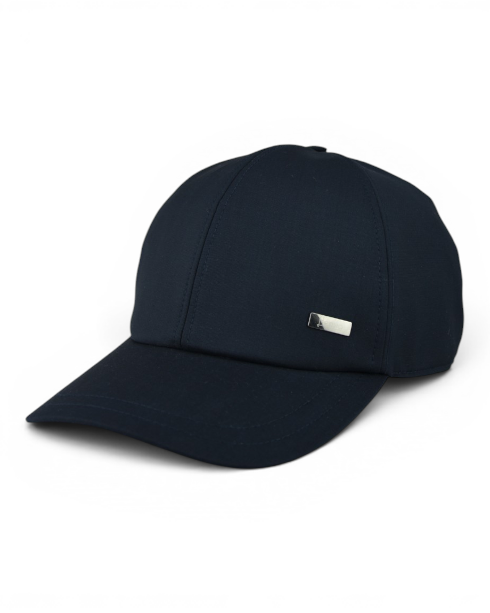 Herno Loro Piana storm system cap in dark blue with metal logo tag