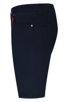 Tramarossa Ascanio stretch shorts in navy, back view with button coin pocket