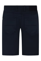 Tramarossa Ascanio stretch shorts in navy, back view with two flap pockets