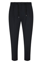 Herno black stretch nylon pants with adjustable drawstring waistband