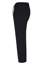 Herno black stretch nylon pants, back view with drawstring waist