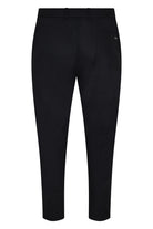 Herno light cotton stretch pants, dark navy, back view with welt pockets