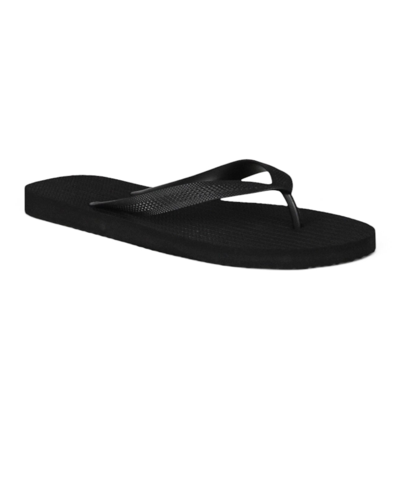Frescobol Carioca Fabio black flip flops, textured sole and strap detail