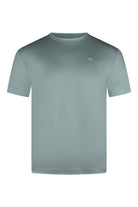 Light sky blue short-sleeve active T-shirt with small chest logo