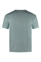 Light sky blue short-sleeve active T-shirt, crew neck, back view