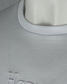 Herno white crewneck T-shirt knit collar and embossed logo