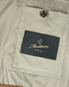 Smoke green blouson jacket interior pocket label with Montecore logo