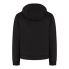 WAHTS Rodan soft wool hooded commuter jacket, dark back view with full hood