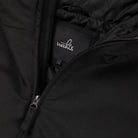 WAHTS Rodan hooded jacket logo patch and angled zipper close-up