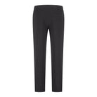 Dark anthracite melange knitted lounge pants, back view with smooth yoke seam