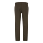 Dark olive knitted lounge pants with back pocket detail and straight leg
