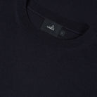 WAHTS Reynolds merino crewneck pullover neckline with inner label and ribbed trim